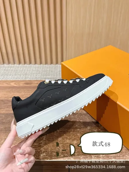 Off-White x Louis Vuitton Inspired Butterfly Print Chunky Sneakers Black/White - 48