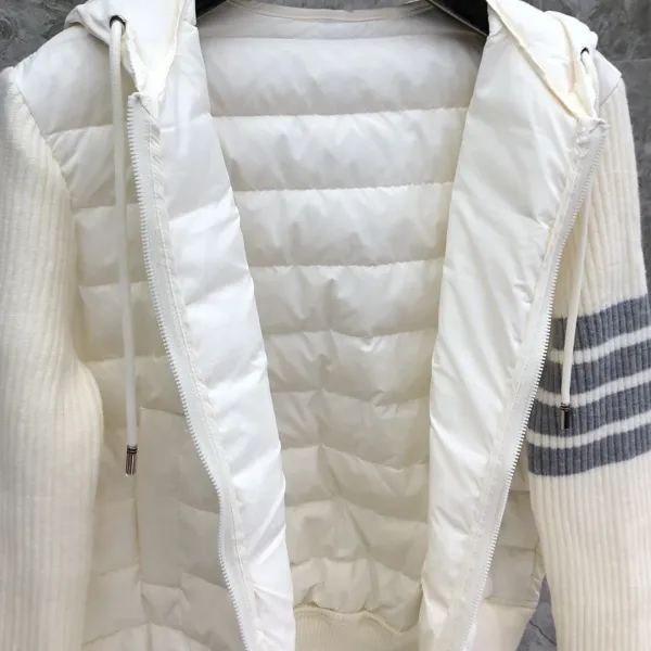 Thom Browne 4-Bar Stripe Hooded Down Vest Gray - 21