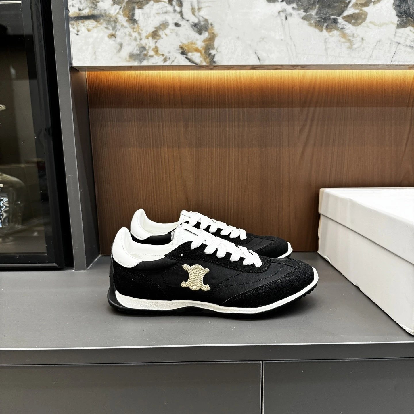 CELINE Sneakers Triomphe embroidered lace-up image 1
