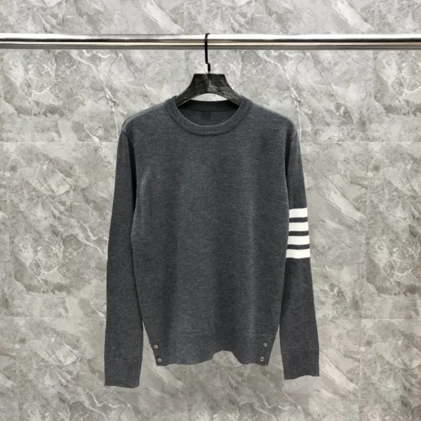 Thom Browne 4-Bar Stripe Navy Wool Sweater - 15