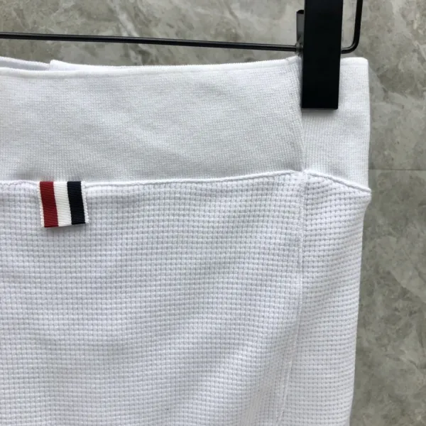 Thom Browne 4-Bar Stripe Waffle Knit Shorts White - 23