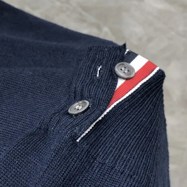 Thom Browne 4-Bar Stripe Navy Wool Sweater - 28