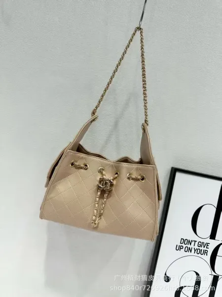 Chanel-inspired Quilted Bucket Bag in Multiple Colors - 4