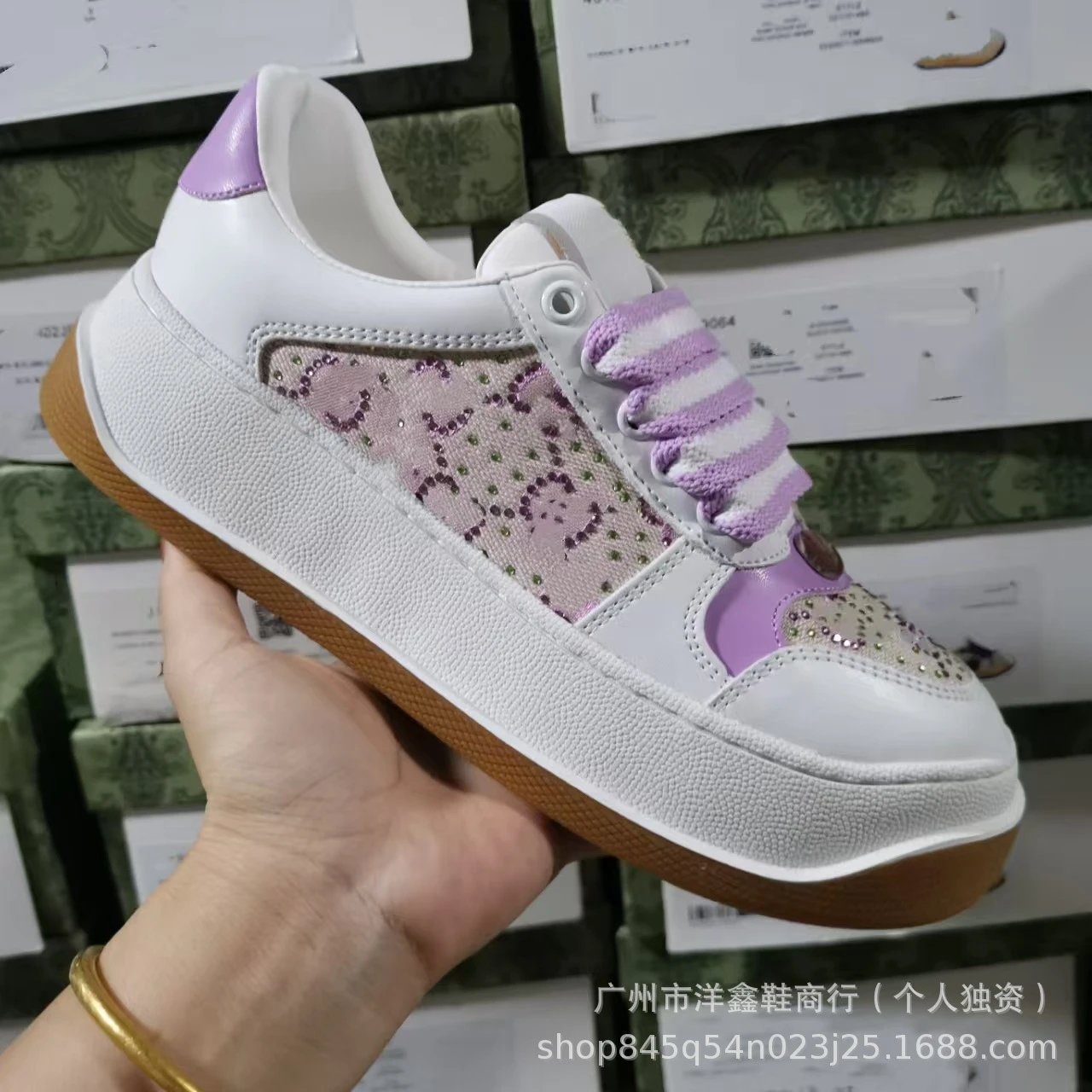 Gucci Rhyton Sneakers Black Red Striped Velcro Chunky Sneakers - 14