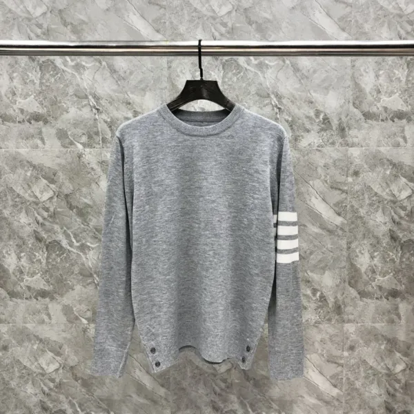 Thom Browne 4-Bar Stripe Navy Wool Sweater - 6