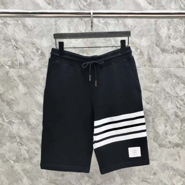 Thom Browne Four-Bar Stripe Black Sweatshorts - 33