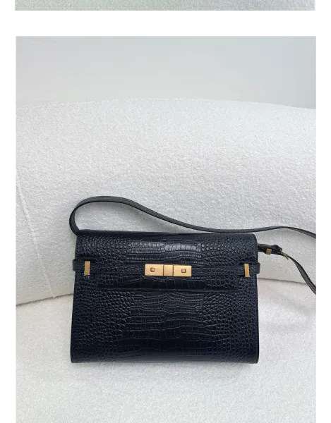 Saint Laurent Kate Medium Burgundy Leather Shoulder Bag - 33