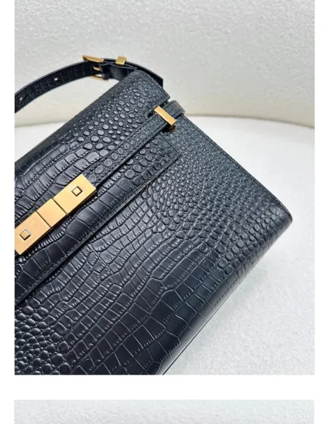 Saint Laurent Kate Medium Burgundy Leather Shoulder Bag - 38
