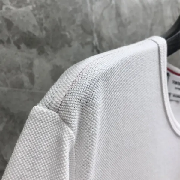 Thom Browne 4-Bar Stripe Ribbed T-Shirt Burgundy - 16