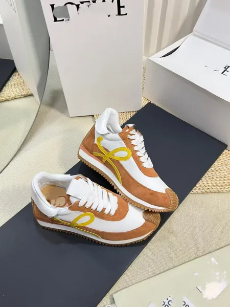 Loewe Puzzle Runner Beige Brown Suede Sneakers - 17