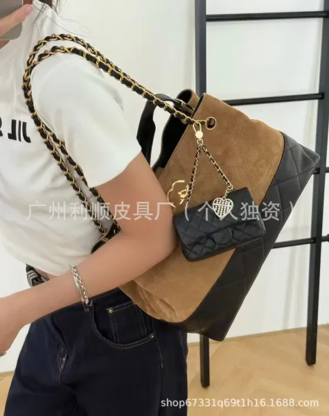 Chanel-inspired Quilted Hobo Bag in Black, Gray, Burgundy, and Beige - 4