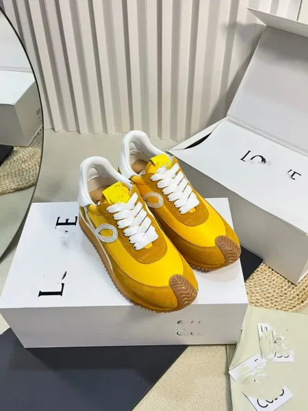 Loewe Puzzle Runner Beige Brown Suede Sneakers - 18