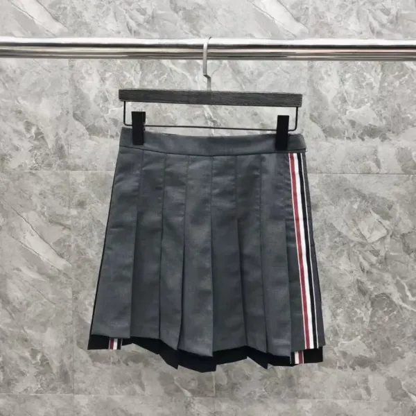 Thom Browne Pleated Tennis Skirt Pink Grid - 11
