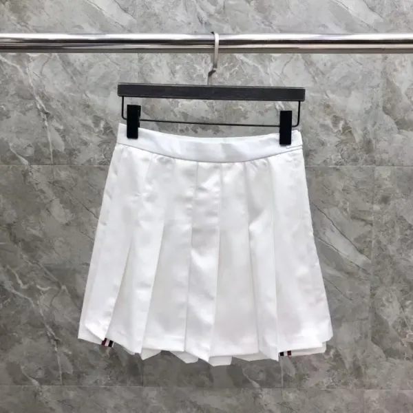 Thom Browne Pleated Tennis Skirt Pink Grid - 30