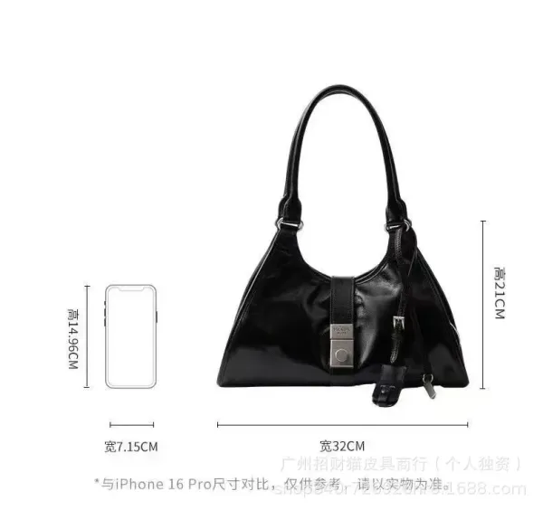 Design Patent Leather Hobo Bag in Deep Brown - 3