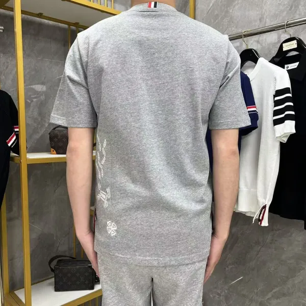 Thom Browne Turtle and Star Embroidered Navy T-Shirt - 8