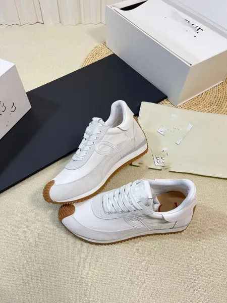 Loewe Puzzle Runner Beige Brown Suede Sneakers - 30