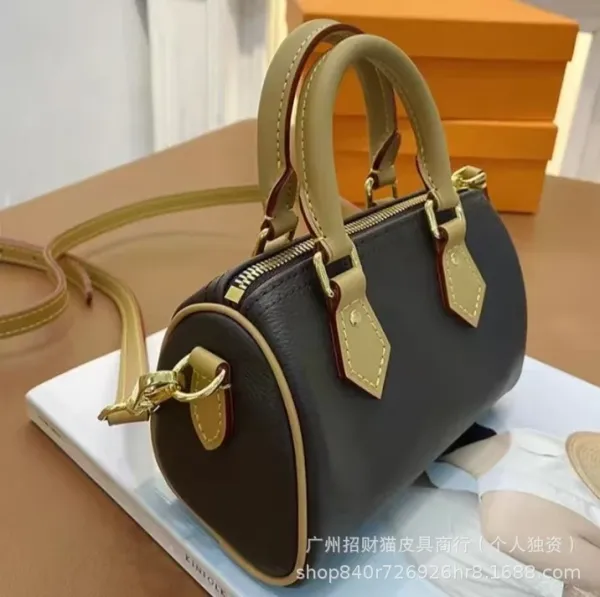 Louis Vuitton Speedy 20 Monogram Empreinte Black and Beige Handbag - 1