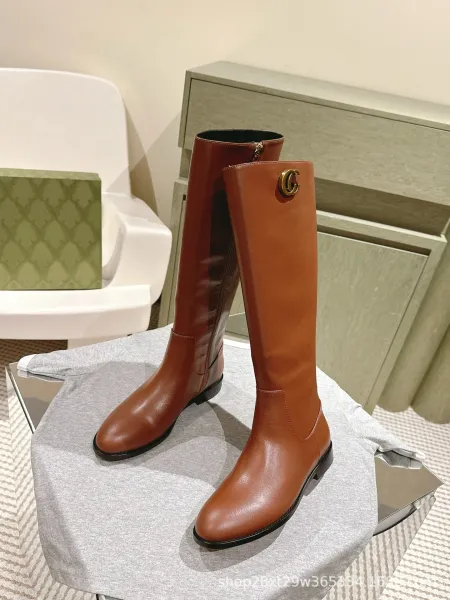 Gucci Horsebit Knee-High Boot Brown Leather Boots - 6