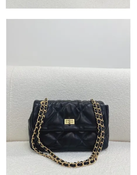 Chanel 19 Bag Black Quilted Leather Chain Shoulder Bag - 13