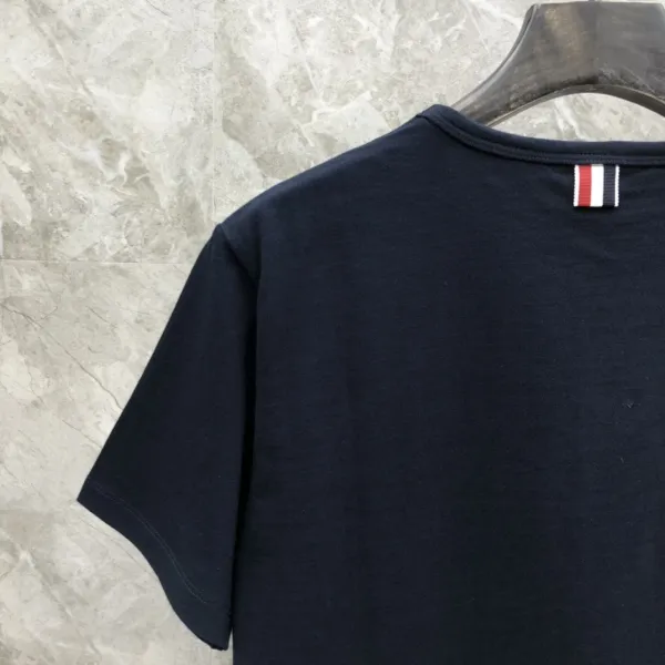 Thom Browne Classic Four-Bar Stripe Pocket T-Shirt Black - 39