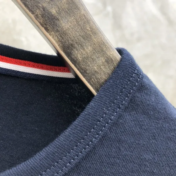 Thom Browne Classic Four-Bar Stripe Pocket T-Shirt Black - 41