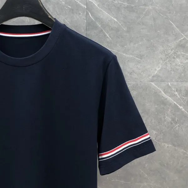 Thom Browne Classic Four-Bar Stripe Navy T-Shirt - 17