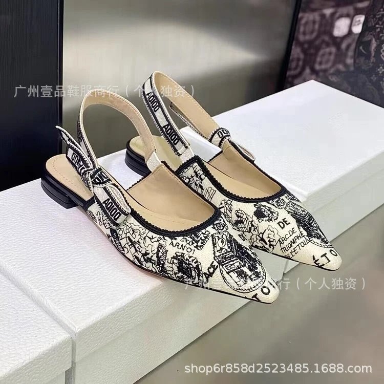 Dior J'Adior Slingback Heels Blue and White Floral Print - 41