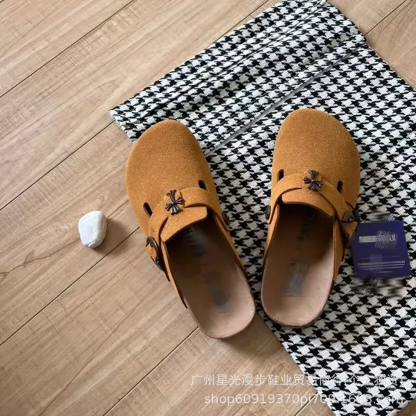 Chrome Hearts x Birkenstock Boston Clog Black Suede Shoes - 20