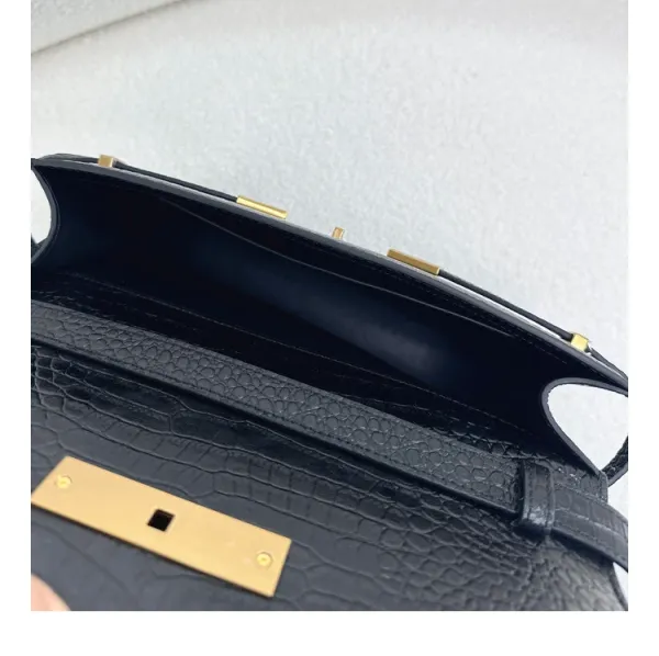 Saint Laurent Kate Medium Burgundy Leather Shoulder Bag - 44