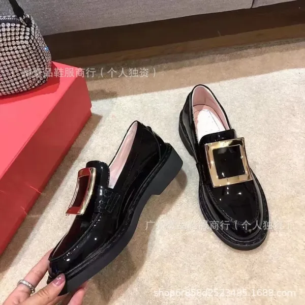 Rochas Paris Crystal-Embellished Patent Leather Loafers Black - 16