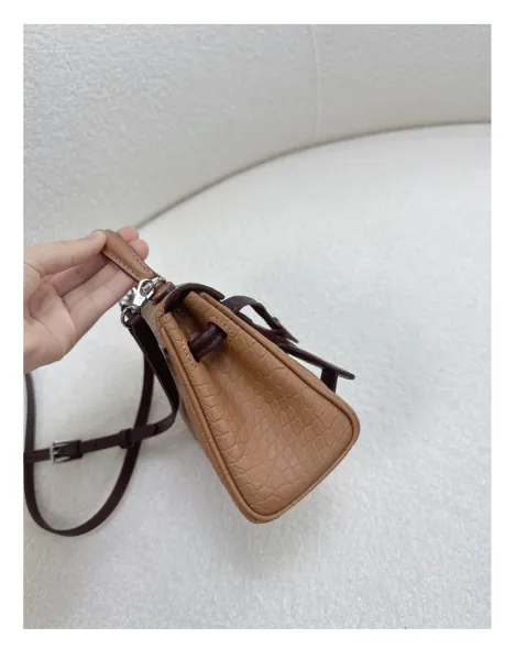 Hermès Mini Kelly Pochette Crocodile Black Handbag - 43