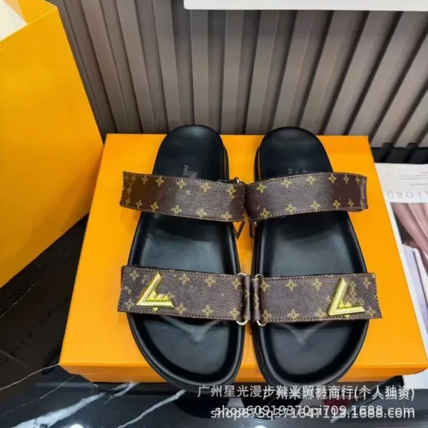 Louis Vuitton Monogram Slide Sandals White - 3