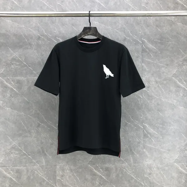 Thom Browne Raven Logo White T-Shirt - 13