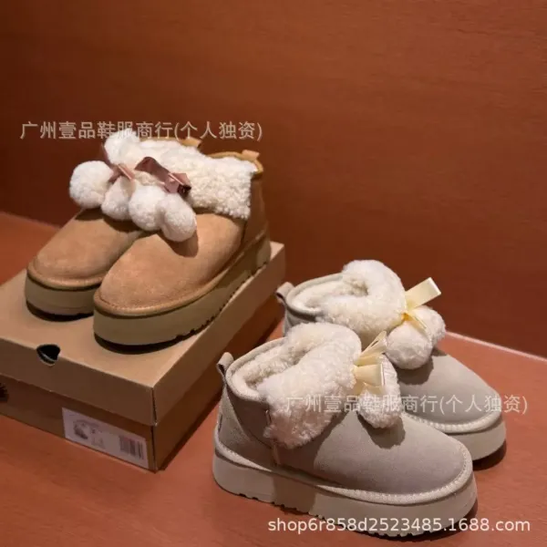 UGG Tasman Platform Shearling Slippers White with Embroidered Trim - 14
