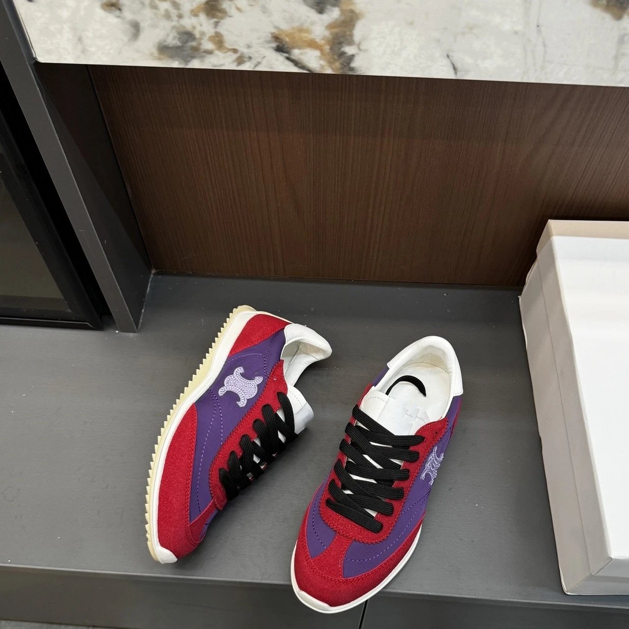 CELINE Sneakers Triomphe embroidered lace-up image 5
