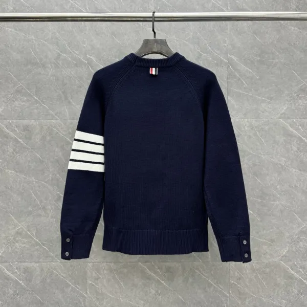 Thom Browne 4-Bar Stripe Crewneck Sweater Gray - 51