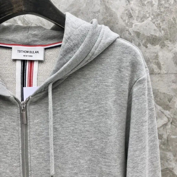 Thom Browne Classic Four-Bar Stripe Gray Sweatshirt - 23