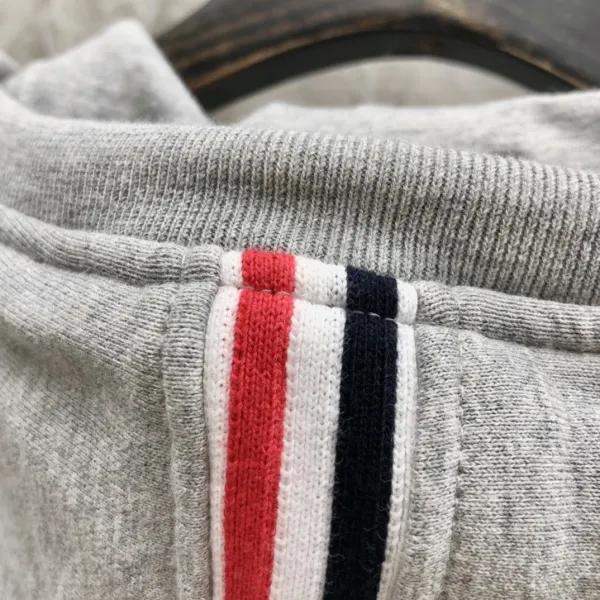 Thom Browne Classic Four-Bar Stripe Gray Sweatshirt - 28