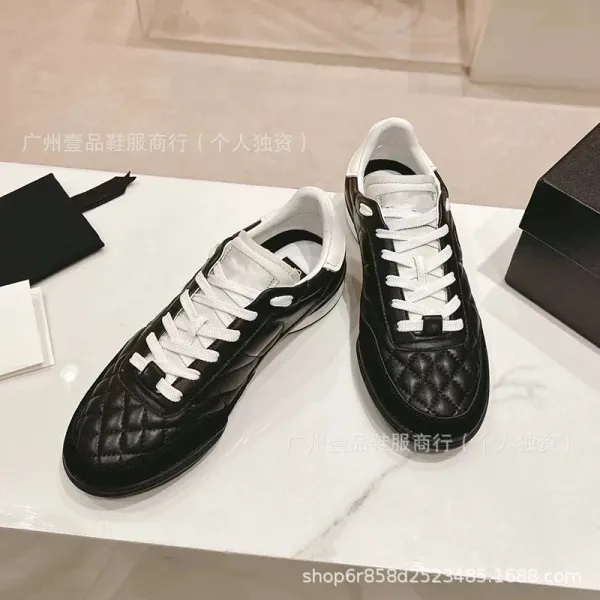 Chanel Tennis Classic Quilted White Pink Sneakers - 27
