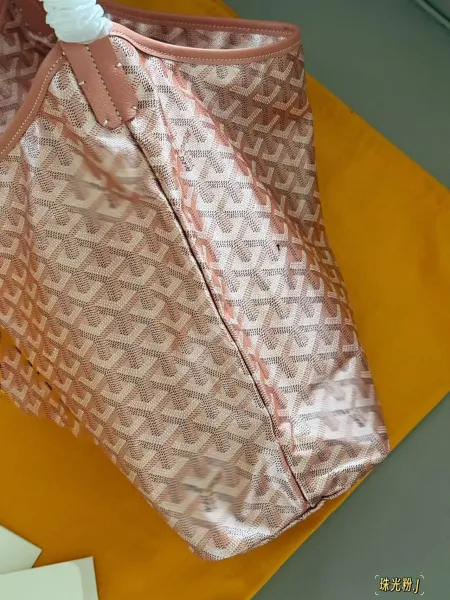 Goyard Saint Louis Hobo Bag Blue Monogram Canvas Handbag - 6