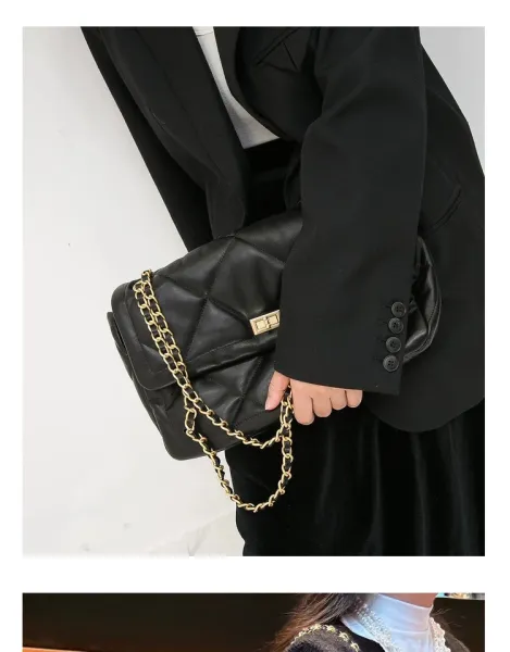 Chanel 19 Bag Black Quilted Leather Chain Shoulder Bag - 9