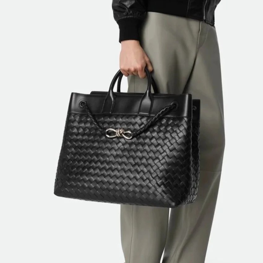 Hand Woven Leather Tote Bag
