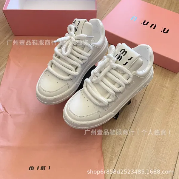 Miu Miu Archlight White Leather Sneakers - 21
