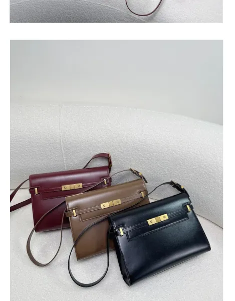 Saint Laurent Kate Medium Burgundy Leather Shoulder Bag - 14