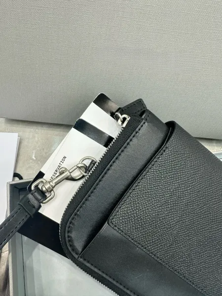 Balenciaga Passport Holder Black Leather Accessory - 20