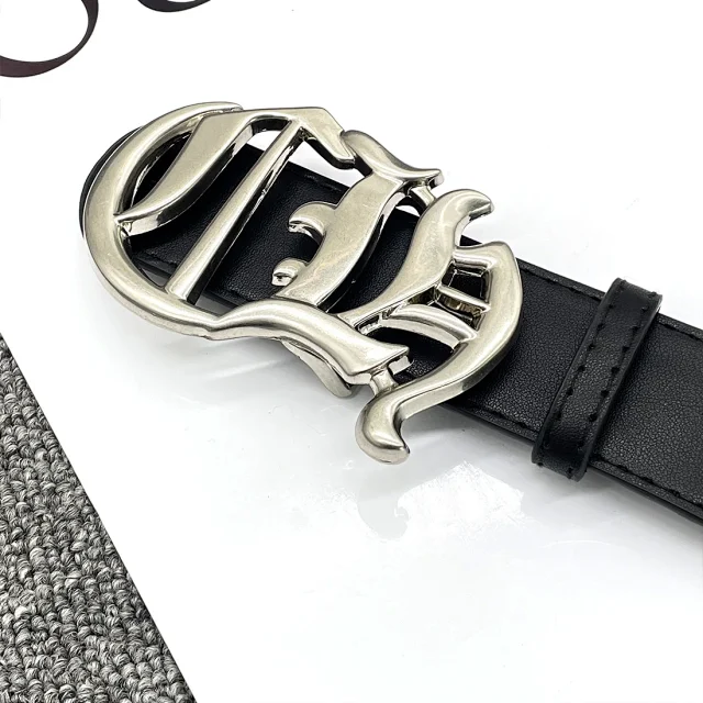 Unbranded Belts Cross-studded belt with ornate oval buckle product detail image 29