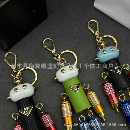 RCA Plug Keychain Charm Multicolor Accessories - 3