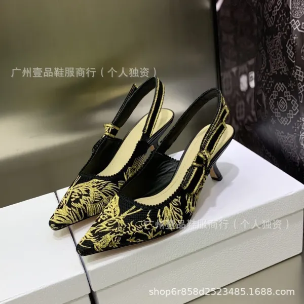 Dior J'Adior Slingback Heels Blue and White Floral Print - 32