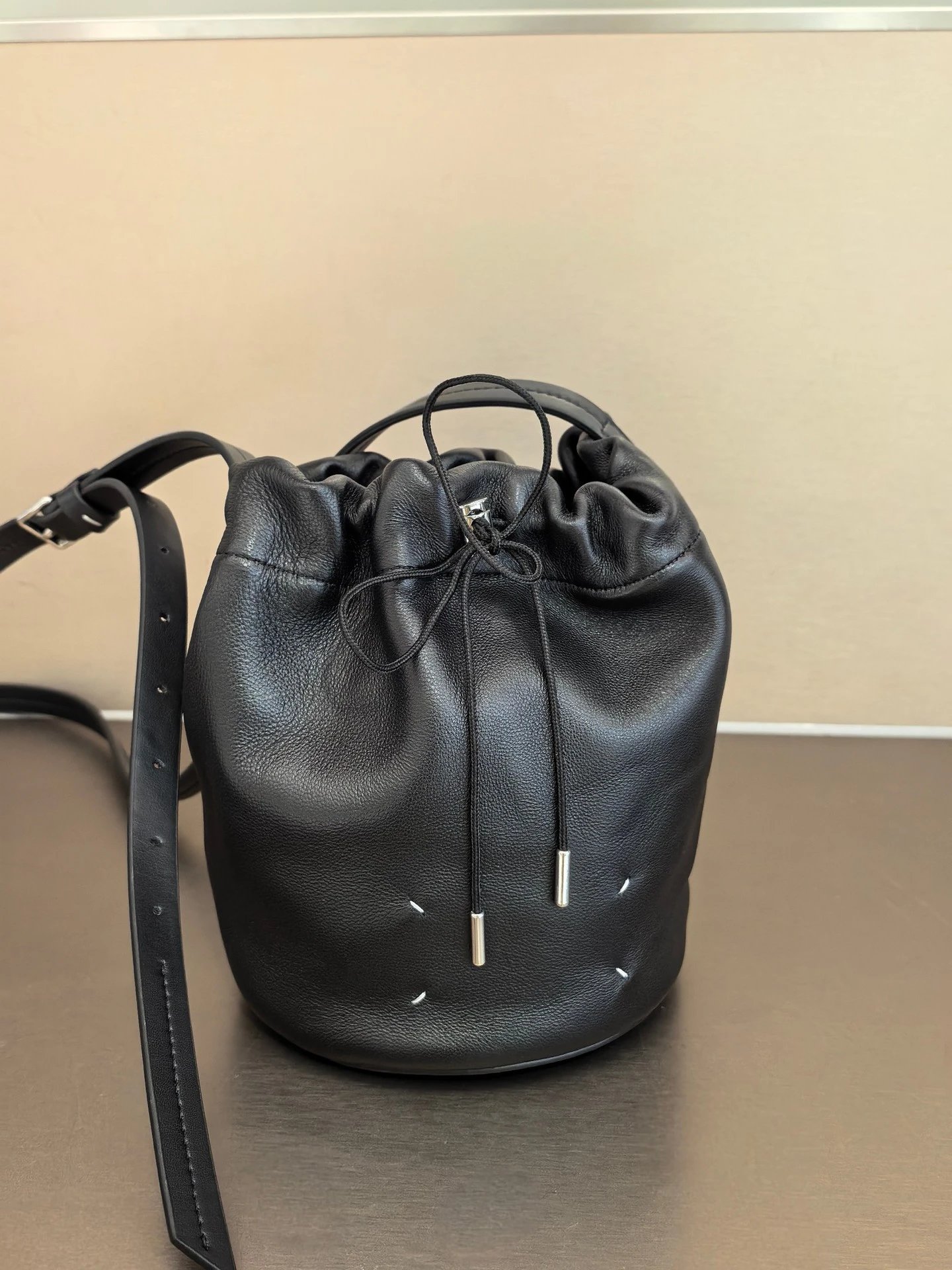 Maison Margiela Glam Slam Bucket Bag Black - 7